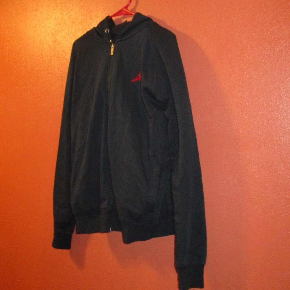 Jordan Jacket Y2K Men X Large Black Red Full Zip Pockets Vintage Hooded Jacket - Picture 4 of 11